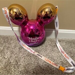 Disneyland Magic Key Mickey Mouse Head Popcorn Bucket Bag